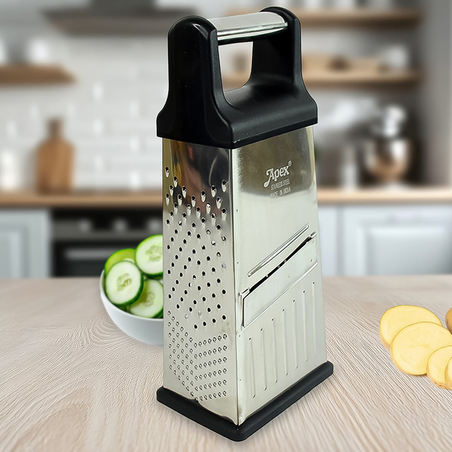 Apex 5-in-1 Master Stainless Steel Multipurpose Slicer and Grater Apex 5-in-1 Master Stainless Steel Multipurpose Slicer and Grater
